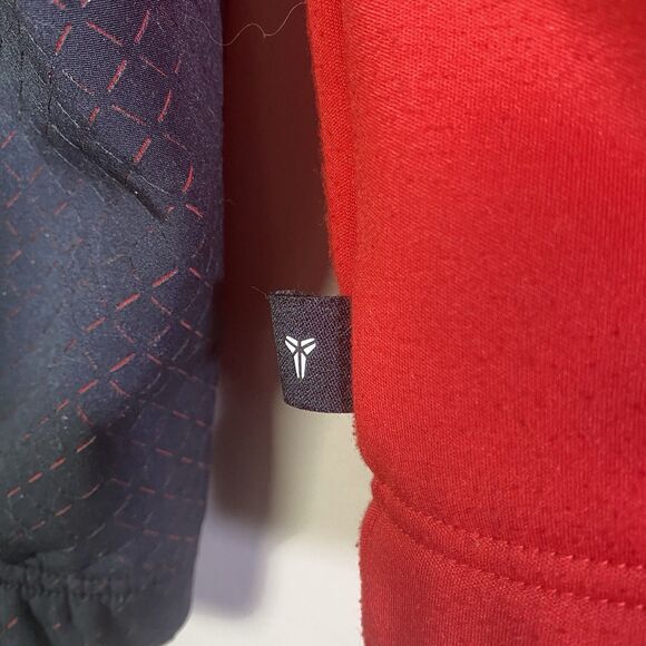 KOBE BRYANT Nike Track Style Jacket Mens XL 406054-611 Red Black Full Zip FLAW - Picture 8 of 16